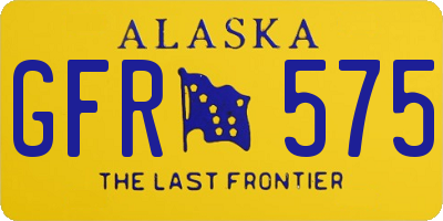 AK license plate GFR575