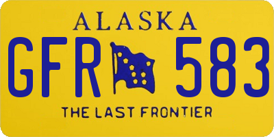 AK license plate GFR583