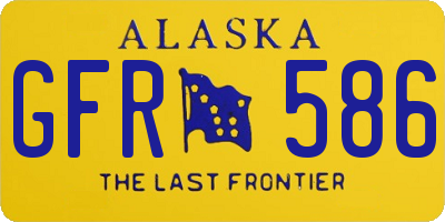 AK license plate GFR586