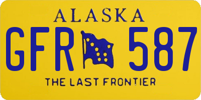 AK license plate GFR587
