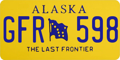 AK license plate GFR598