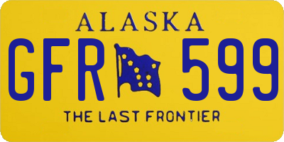AK license plate GFR599