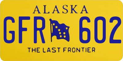 AK license plate GFR602