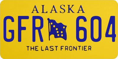AK license plate GFR604