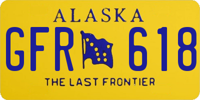 AK license plate GFR618