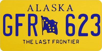 AK license plate GFR623