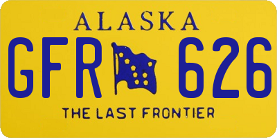 AK license plate GFR626