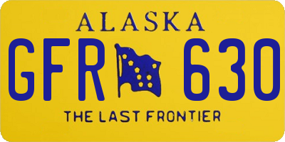 AK license plate GFR630