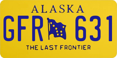 AK license plate GFR631