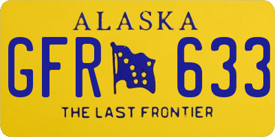 AK license plate GFR633