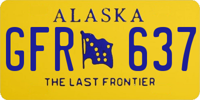 AK license plate GFR637