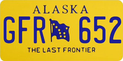 AK license plate GFR652