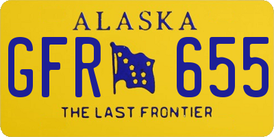 AK license plate GFR655