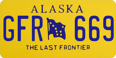 AK license plate GFR669