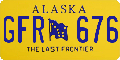 AK license plate GFR676