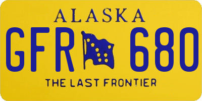 AK license plate GFR680