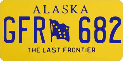 AK license plate GFR682