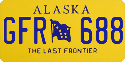 AK license plate GFR688