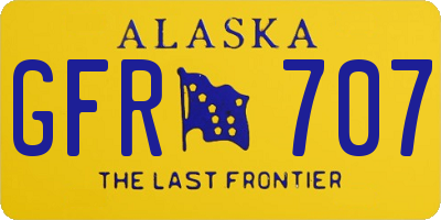 AK license plate GFR707