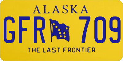AK license plate GFR709