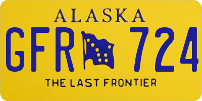 AK license plate GFR724