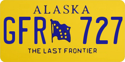 AK license plate GFR727