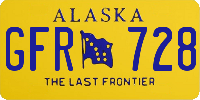 AK license plate GFR728