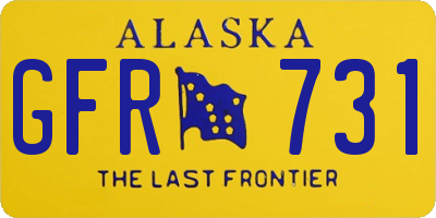 AK license plate GFR731
