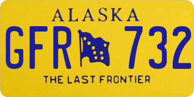AK license plate GFR732