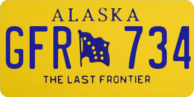 AK license plate GFR734
