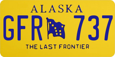 AK license plate GFR737