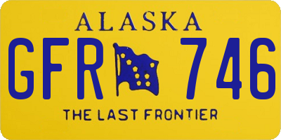 AK license plate GFR746