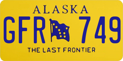 AK license plate GFR749