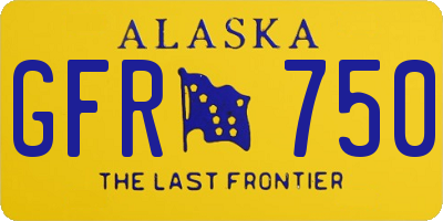 AK license plate GFR750