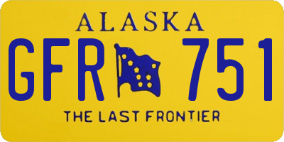 AK license plate GFR751