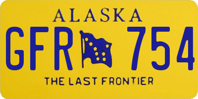 AK license plate GFR754