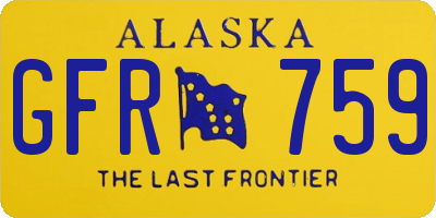 AK license plate GFR759