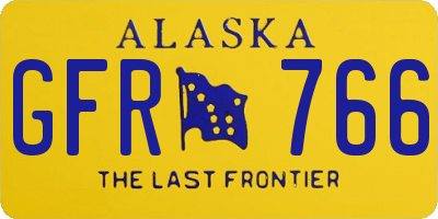 AK license plate GFR766