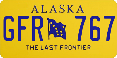 AK license plate GFR767