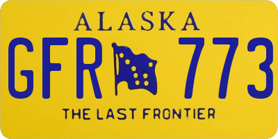 AK license plate GFR773