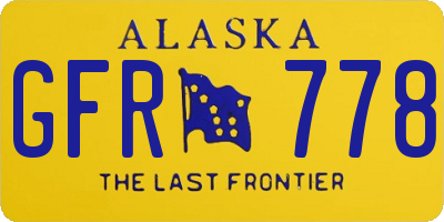 AK license plate GFR778