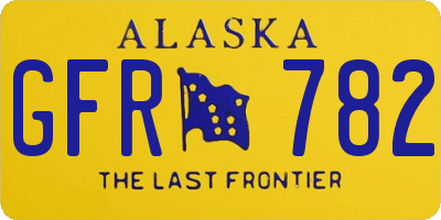 AK license plate GFR782