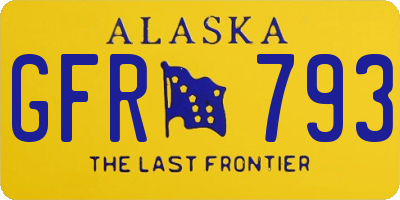 AK license plate GFR793