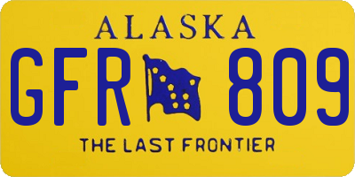 AK license plate GFR809