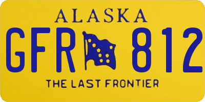 AK license plate GFR812