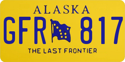 AK license plate GFR817