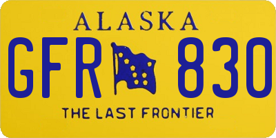 AK license plate GFR830