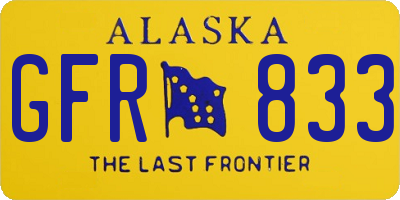 AK license plate GFR833