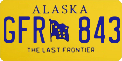 AK license plate GFR843