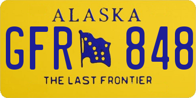 AK license plate GFR848